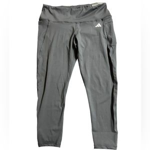 ADIDAS plus size 2X black tight fit 7/8 length style training yoga pants NWT